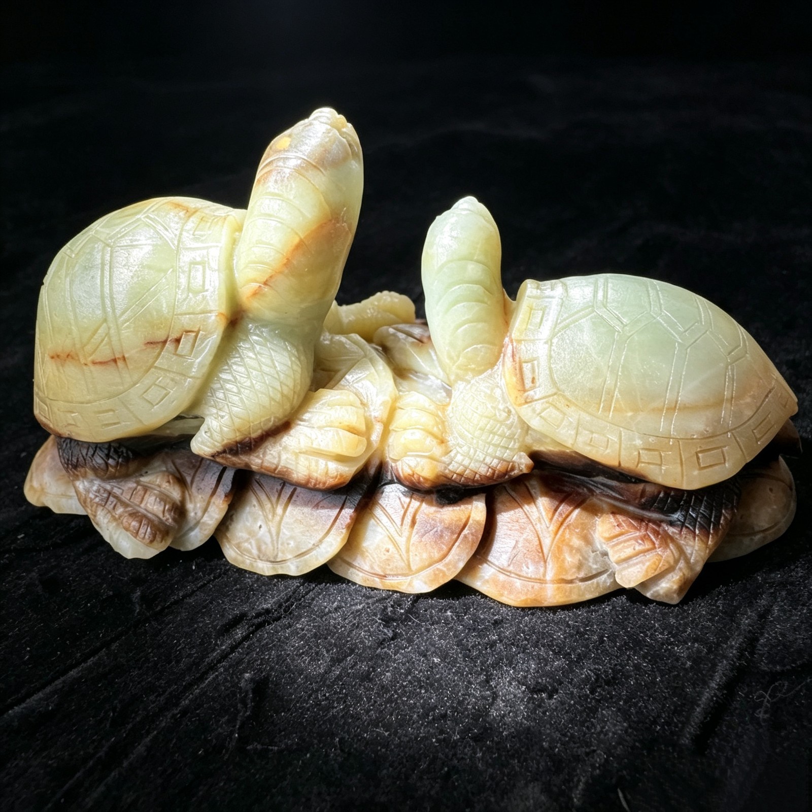Natural Amazonite Turtle Figurine – Hand Carved Large Tortoise Statue 1175g