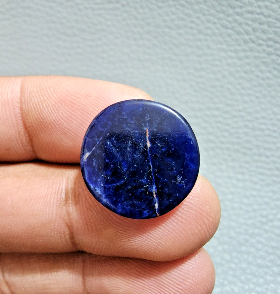12 Crt Beautiful A+ African Sodalite Cabochon Round Shape Loose Gemstone Jewelry