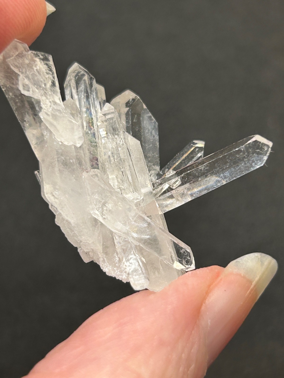 Natural Quartz Crystal Cluster from Pakistan 7.3g • Spray Formation #20