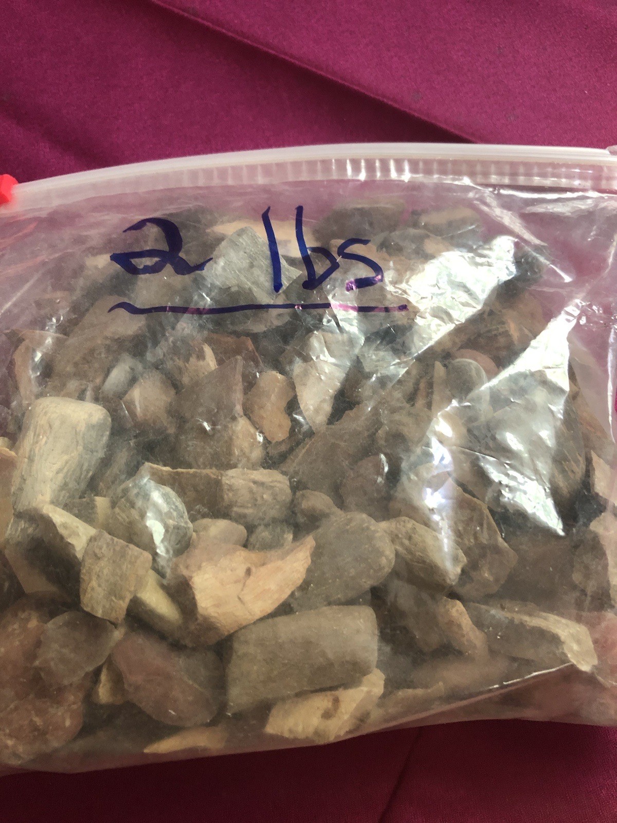2 Pounds! Petrified Wood Rocks From Texas Various Colors Sizes