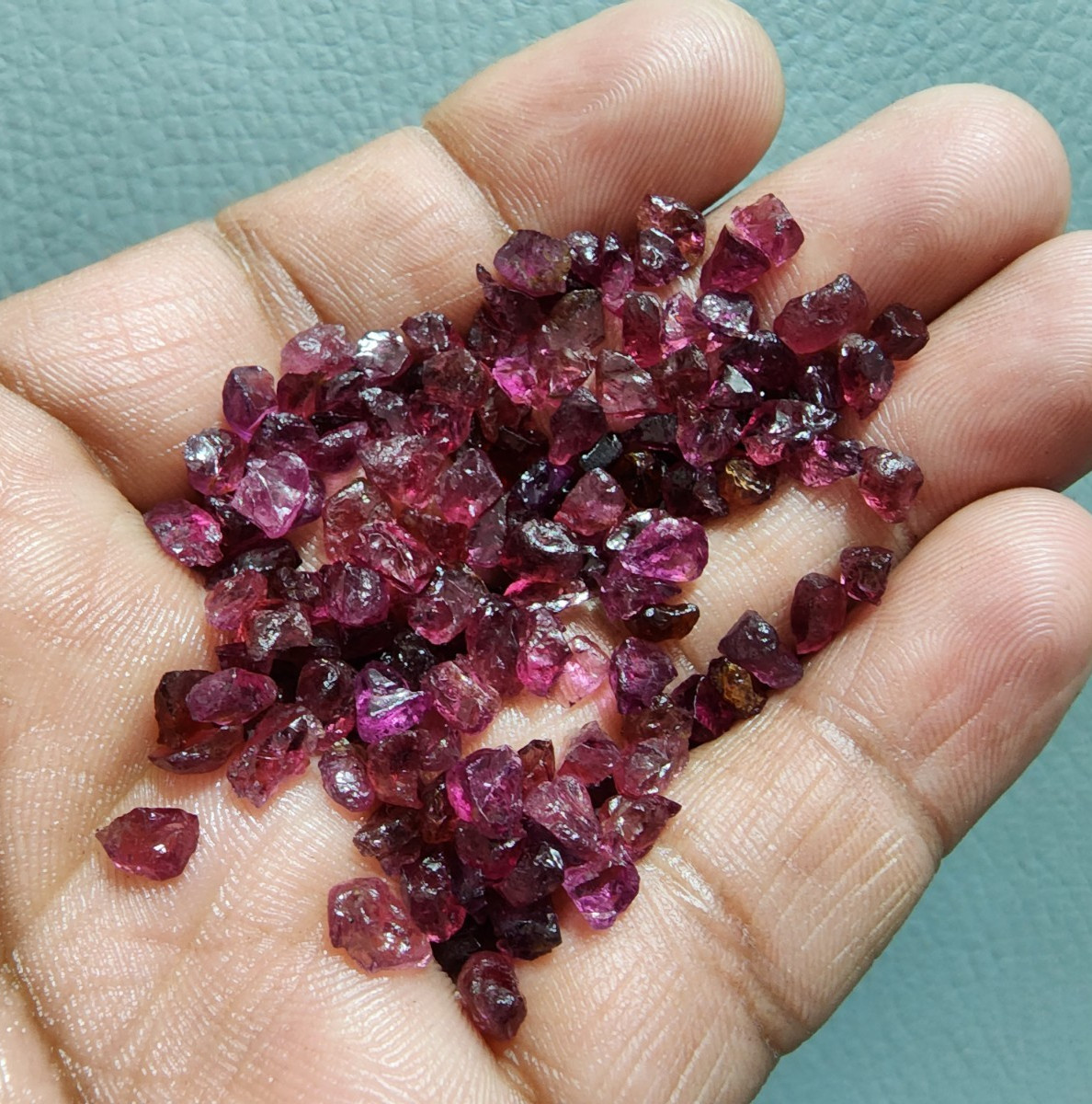4-7mm Pink Garnet Rough Gemstone Lot Natural Raw Crystals for Jewelry Making