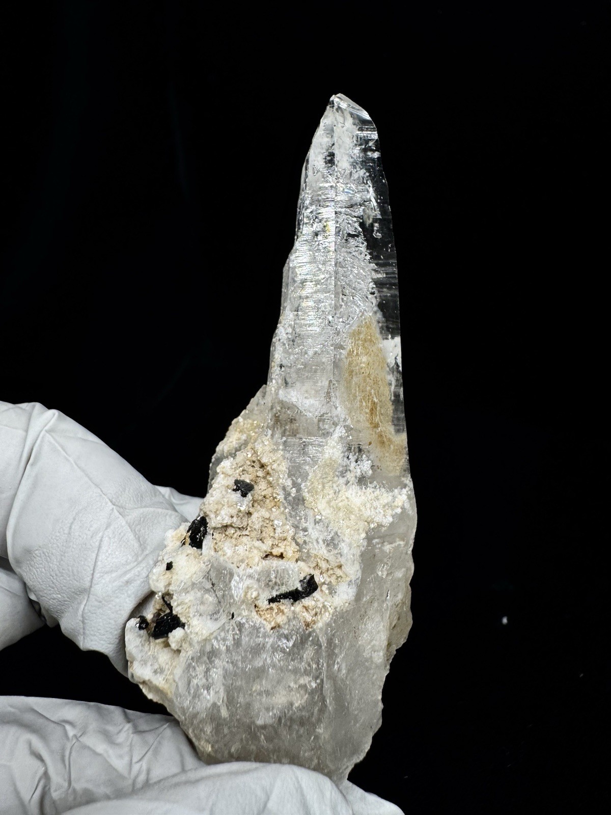 “White Summit” Hashupi Himalayan Quartz Elongated Spear-point Slender Crystal