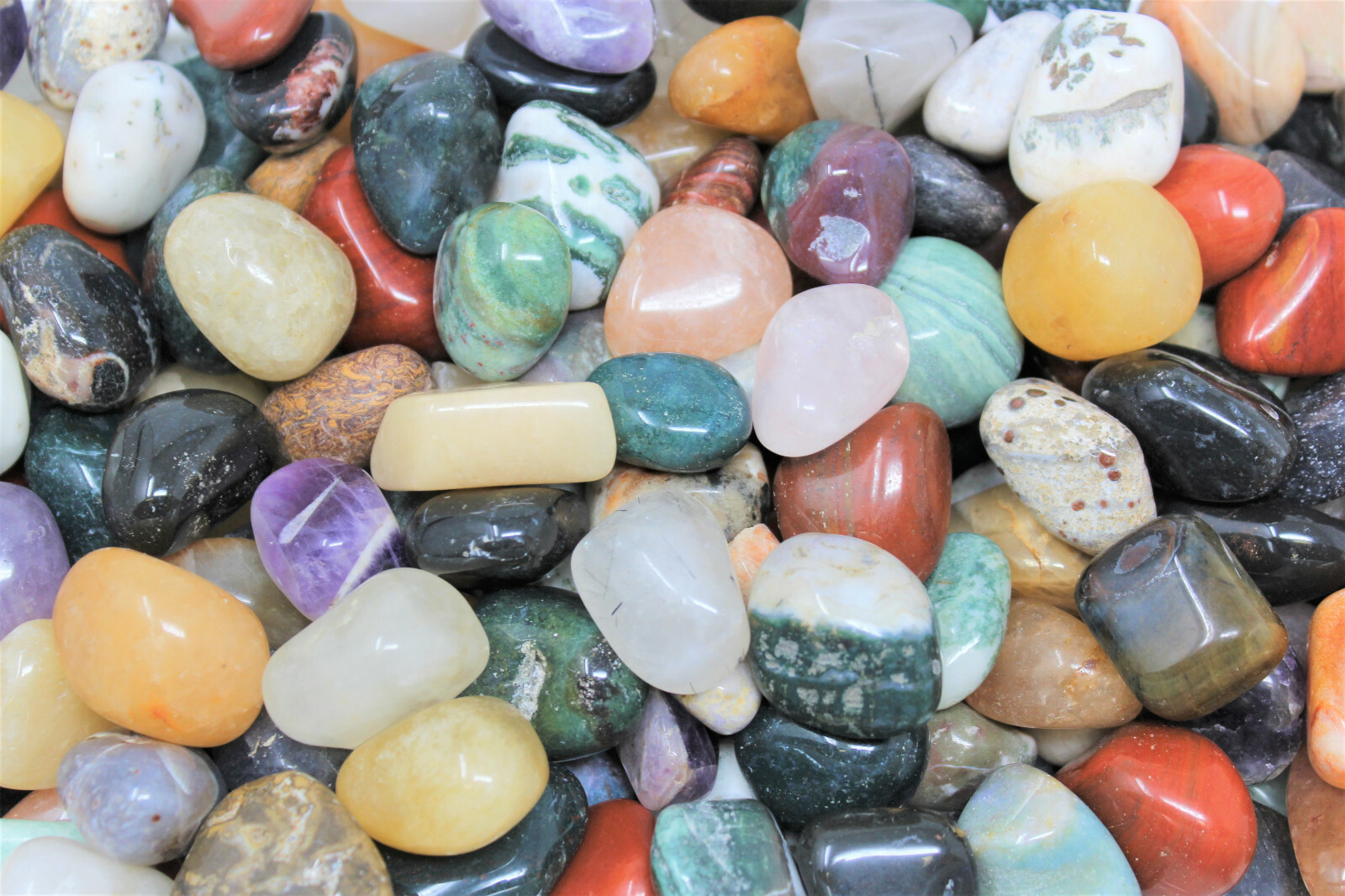 Assorted Mixed Tumbled Stones 1 lb Wholesale Bulk Lot LARGE Chakra Reiki 16 oz
