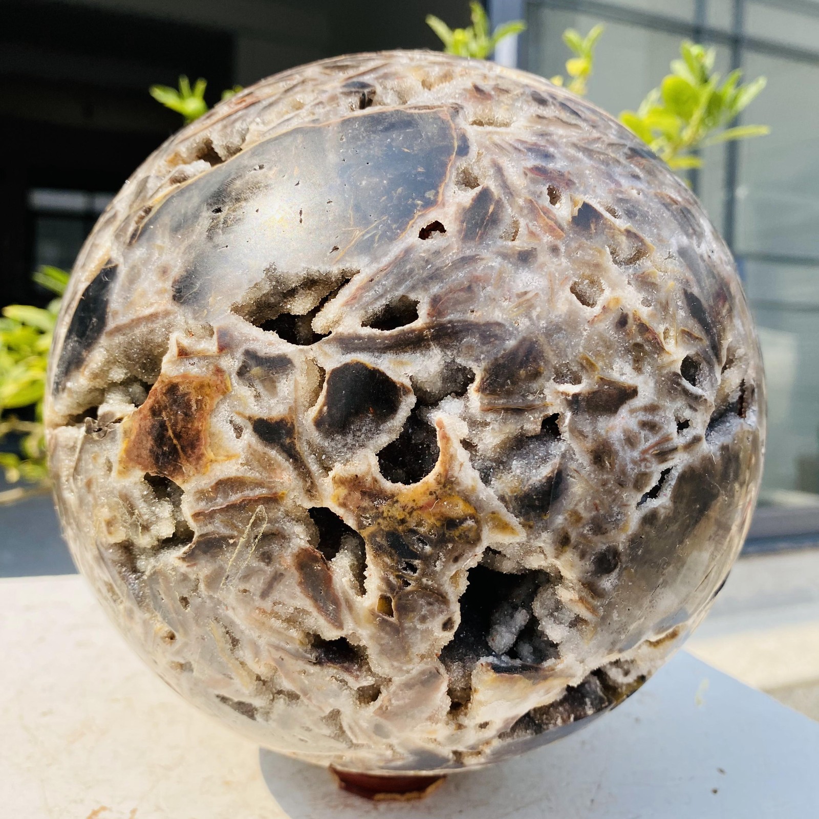 Natural Sphalerite ore Quartz Sphere Quartz Crystal Ball Reiki Healing 5900g