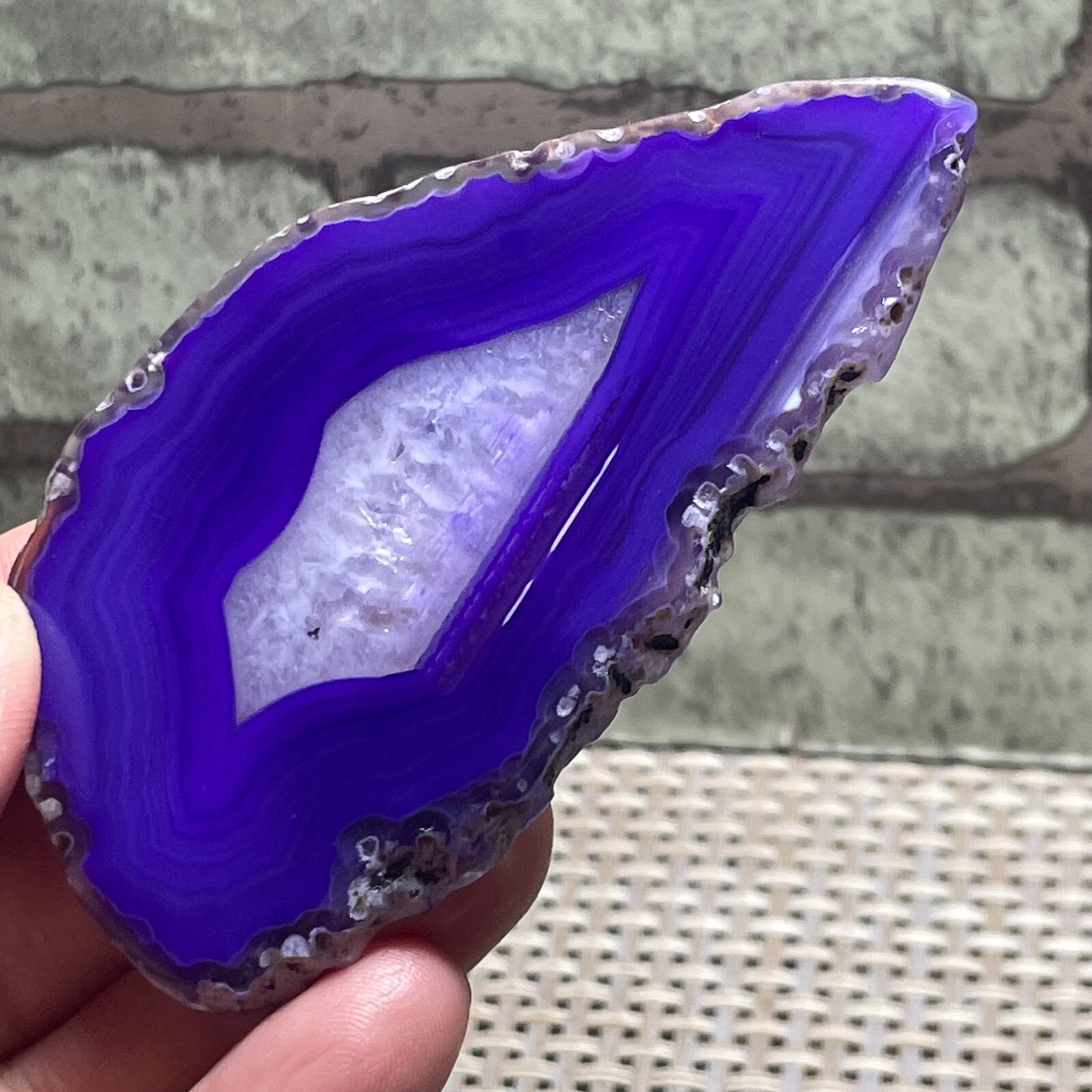 Bedrock Natural Agate Slice Coasters Display Table Geode Decor 40g F95