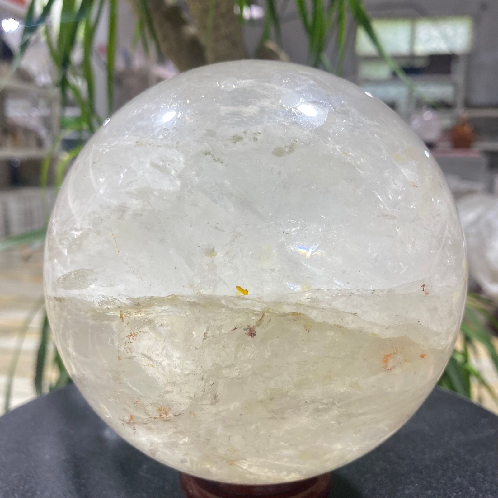 7.05LB white crystal transparent quartz crystal ball Reiki repair