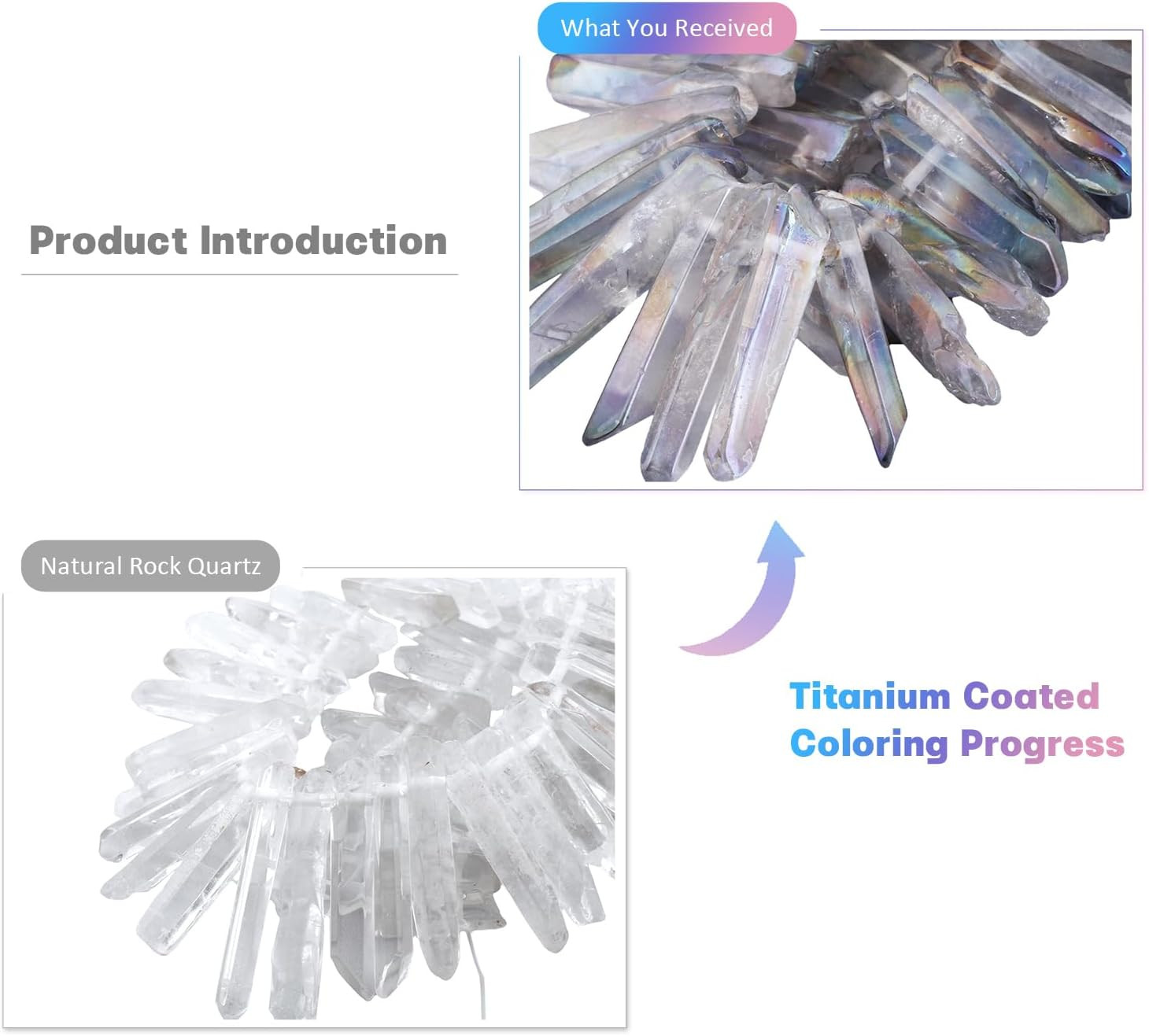 Natural Rock Crystal Quartz Crystal Points for Jewelry Making | Grey Titanium Co