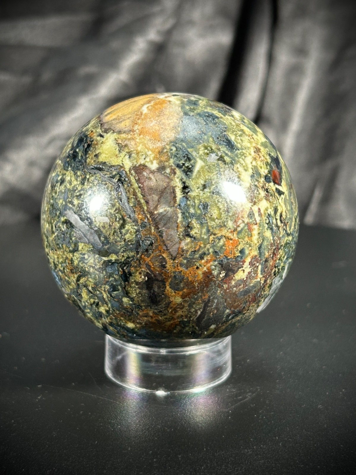 2.45″ Pietersite Sphere With Acrylic Stand 13.1oz (372 grams)