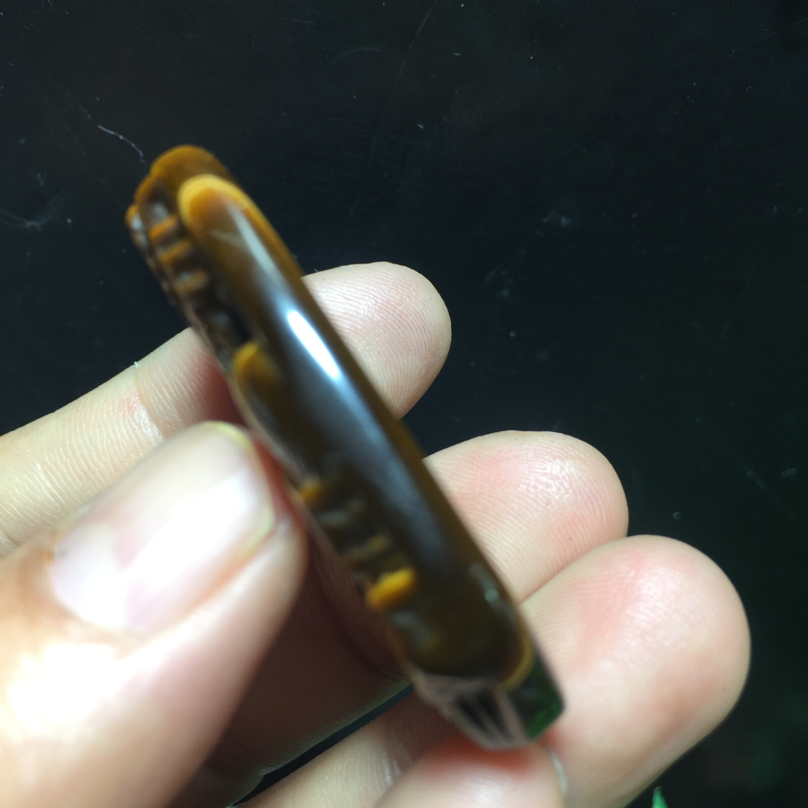 1pc Natural Yellow Tiger Eye Crystal Hand Carved Chinese Dragon pendant