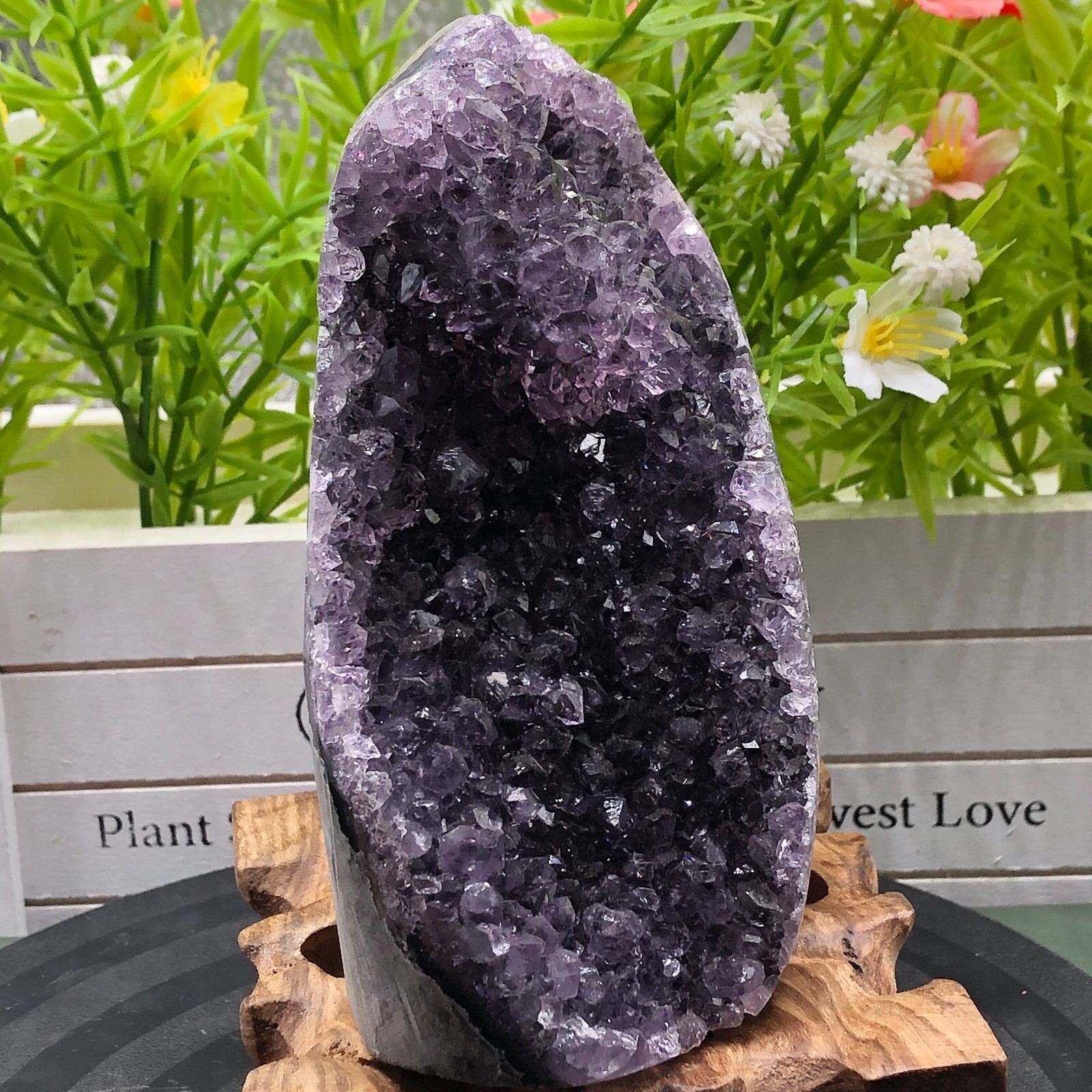 692g Natural Light Purple Amethyst Quartz Crystal Cluster Specimen Healing