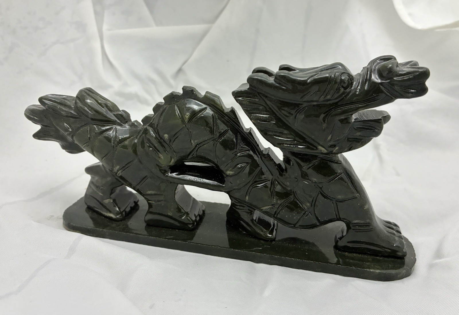 Jade Dragon Chinese Carving Afghanistan Jade Dragon Statue