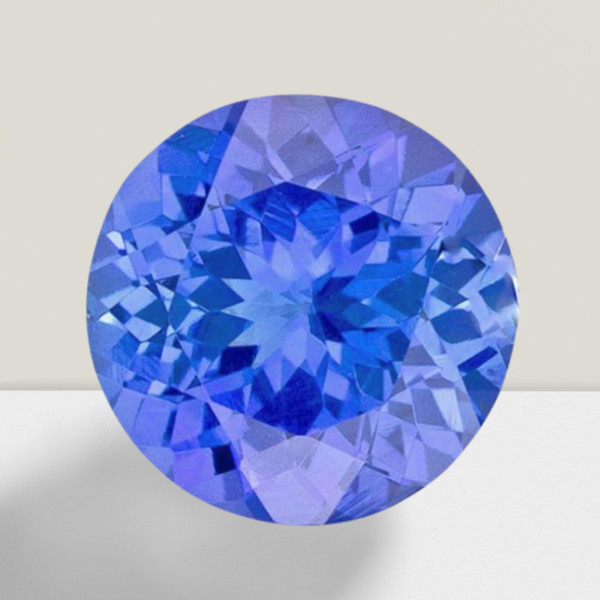 Tanzanite Round Cut Gemstone 2 Cts – 9 mm Flawless Loose Gem