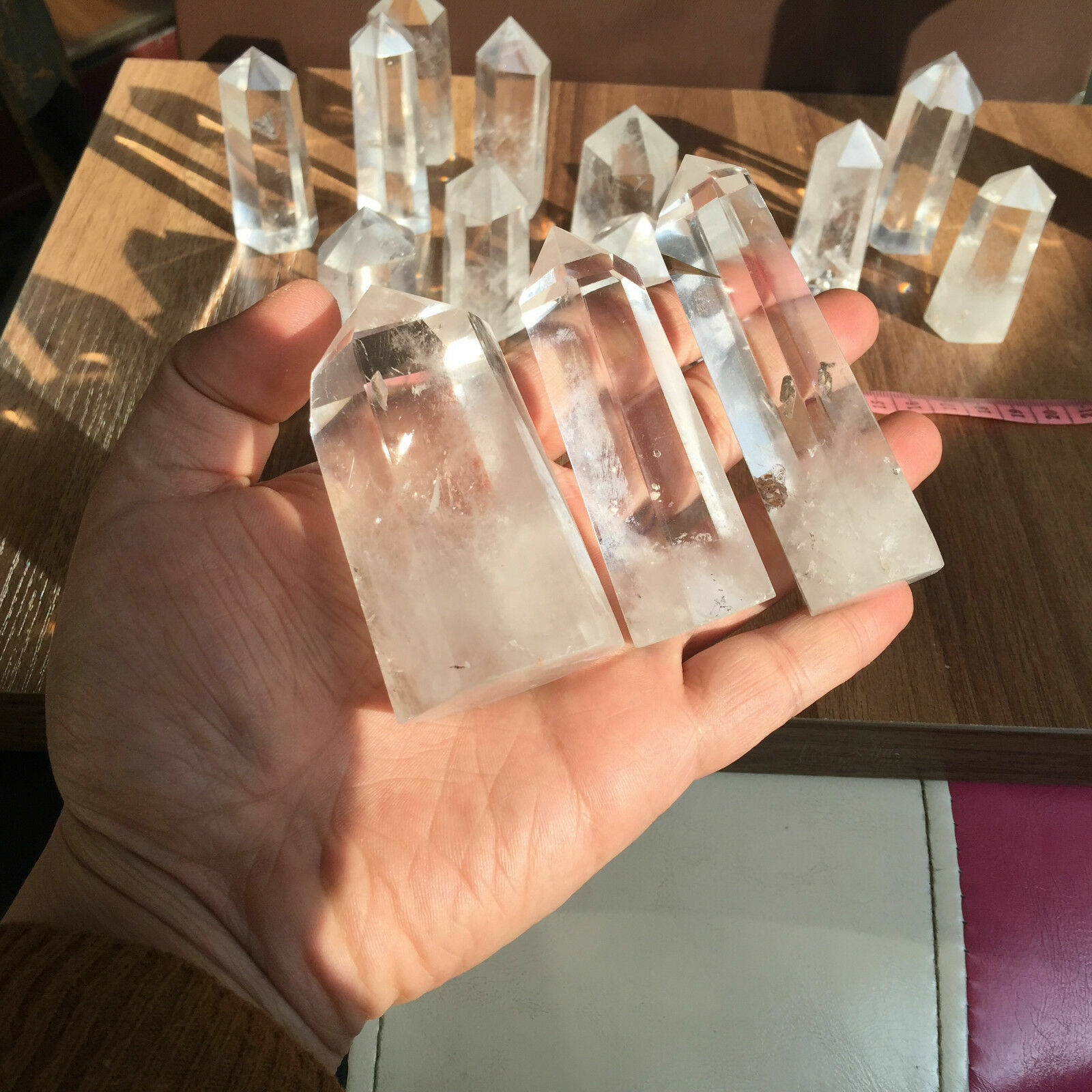1LB natural Clear quartz obelisk crystal wand point healing