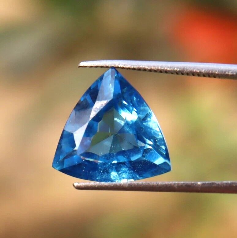 11.45 CT Certified Natural Trillion Cut Beautiful Blue Sapphire Loose Gemstone
