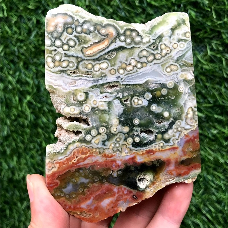 290G Natural Ocean Jasper Crystal Mineral Specimen Freeform Healing