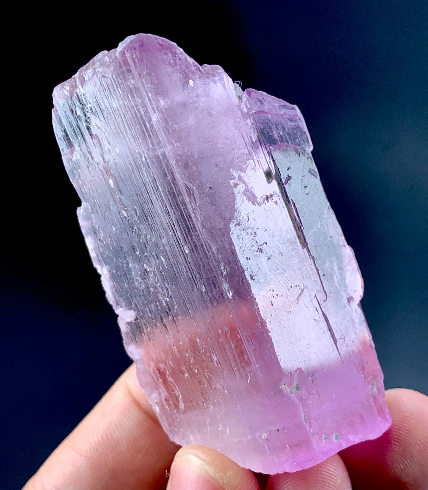 433 CTs Natural Pink Kunzite Crystal specimen from Afghanistan