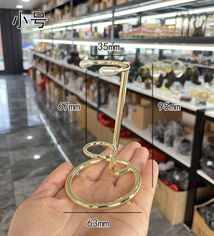 1pcs Golden Crystal ball and crystal pillar alloy bracket