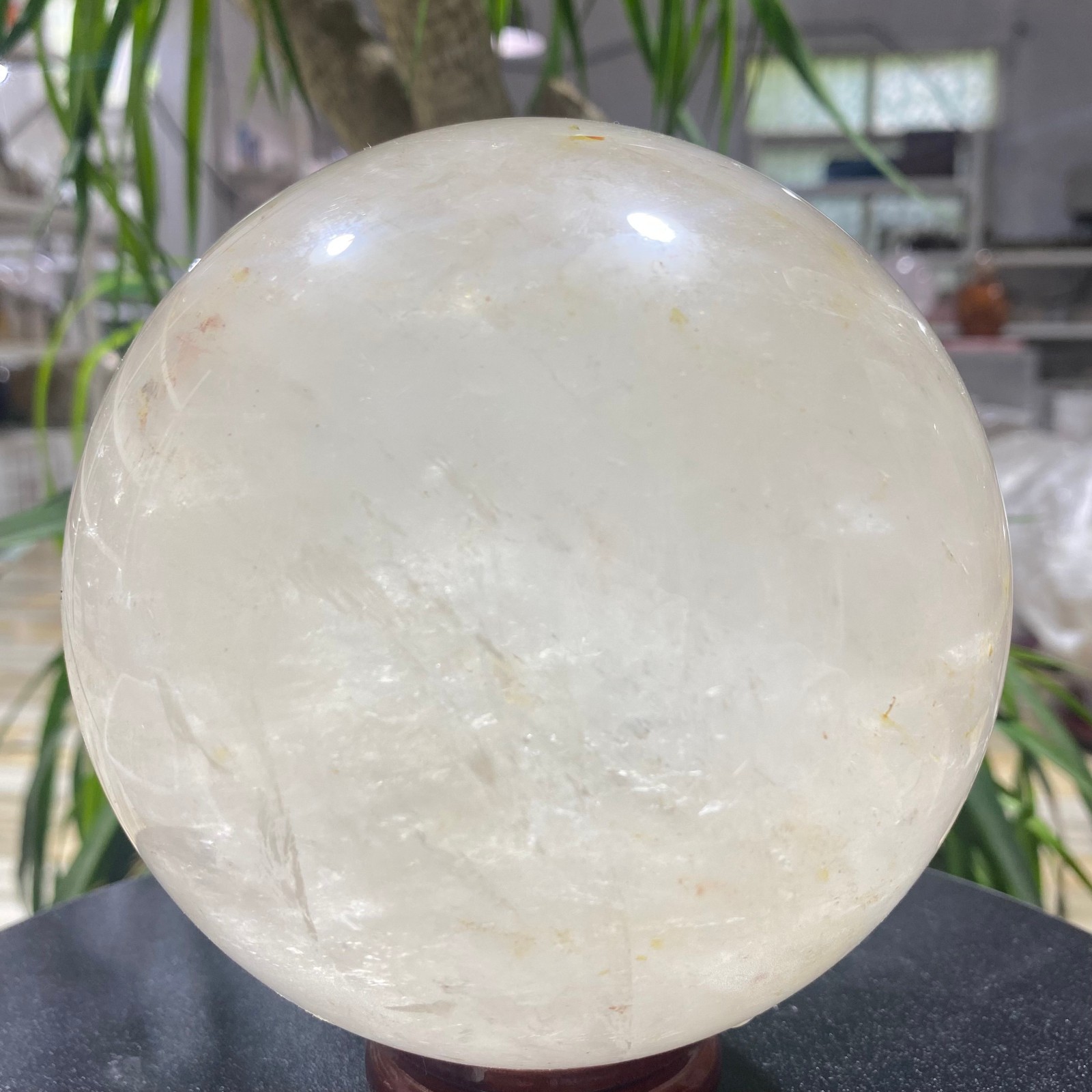 6.39LB white crystal transparent quartz crystal ball Reiki repair