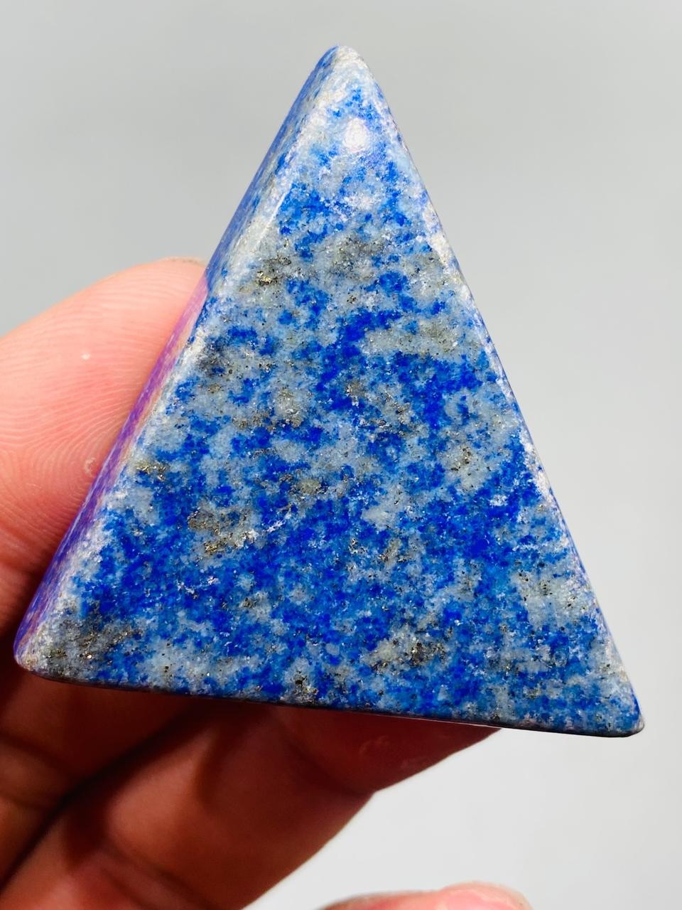Lapis Lazuli Slice Triangle Royal Blue Natural Stone From Mine Mineral