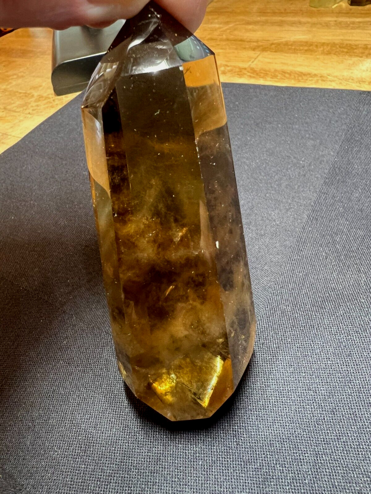 Rare Citrine Smokey Phantom DBL Terminated Crystal Point Zambia Africa 441