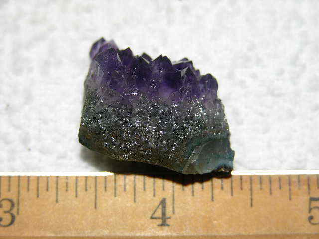 Amethyst crystal cluster grape jelly saturation smaller jewelry-sized 1″ K94