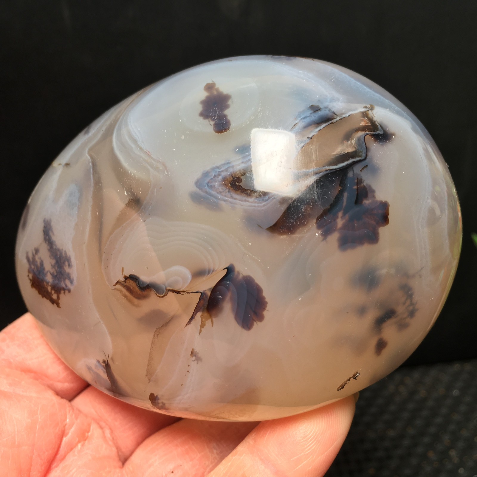 500g Natural Polished Aquatic Plants Agate Crystal Specimen fb1159