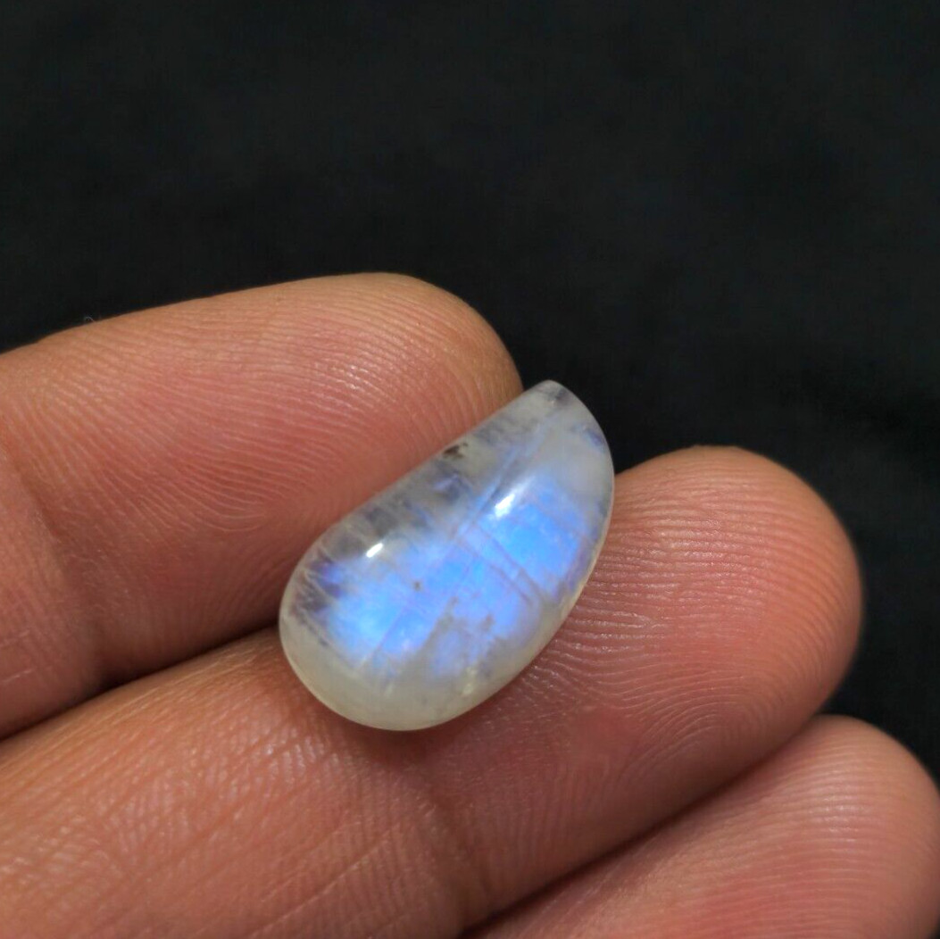 Top Awesome Rainbow Moonstone Cabochon 20x11x6.50 mm For Jewelry Loose Gemstone