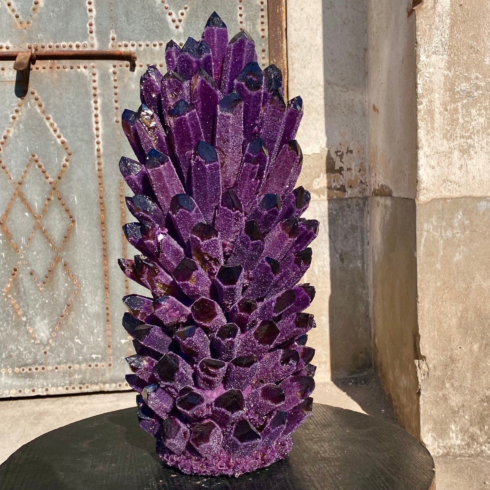 24.8LB New Find purple PhantomQuartz Crystal Cluster MineralSpecimen