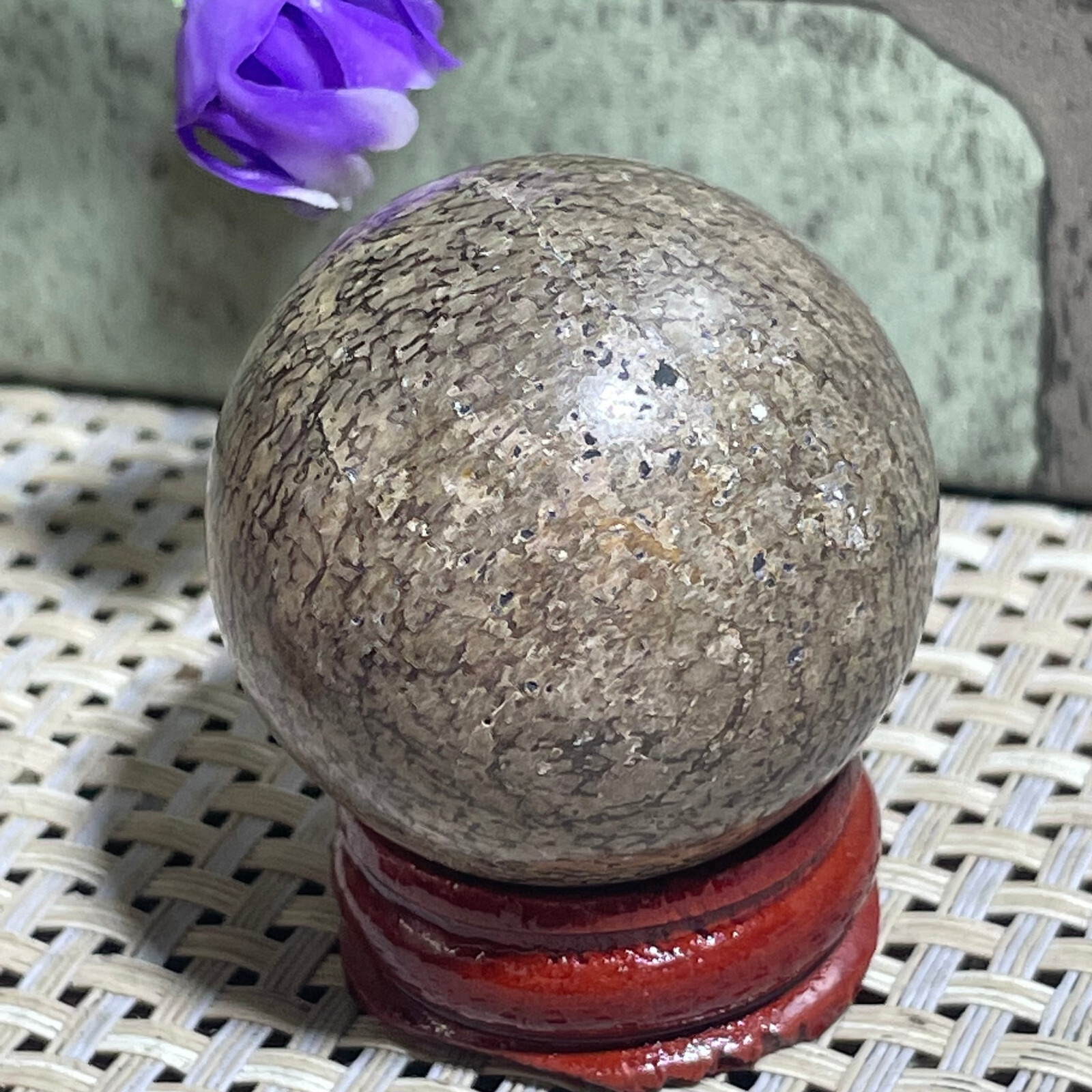 37mm Awesome! Beautiful stone polished Ball Sphere collection 70g AB5