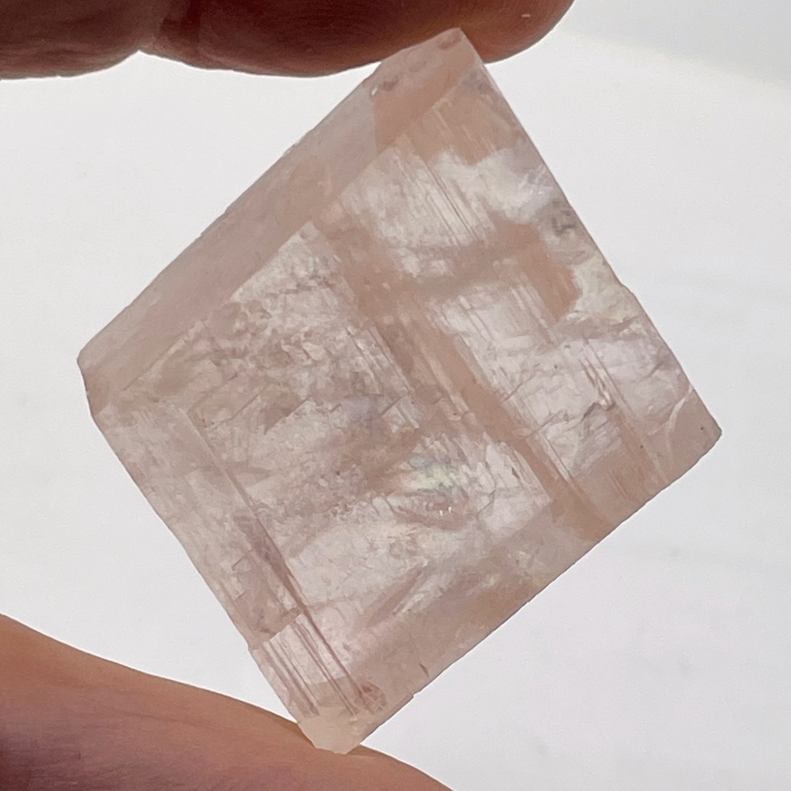 Optical Calcite / Iceland Spar 23g Rectangular Prism | 39x23x12 | Clear, Pink |