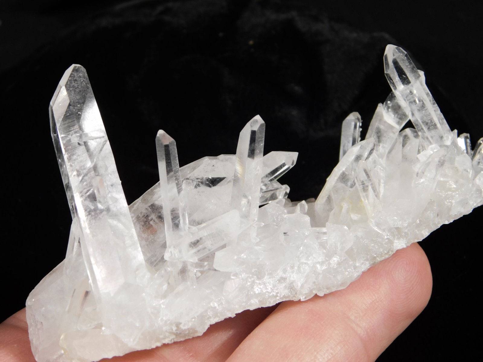 VERY TRANSLUCENT! Quartz Crystal Cluster Collier Creek ARKANSAS 61.5gr