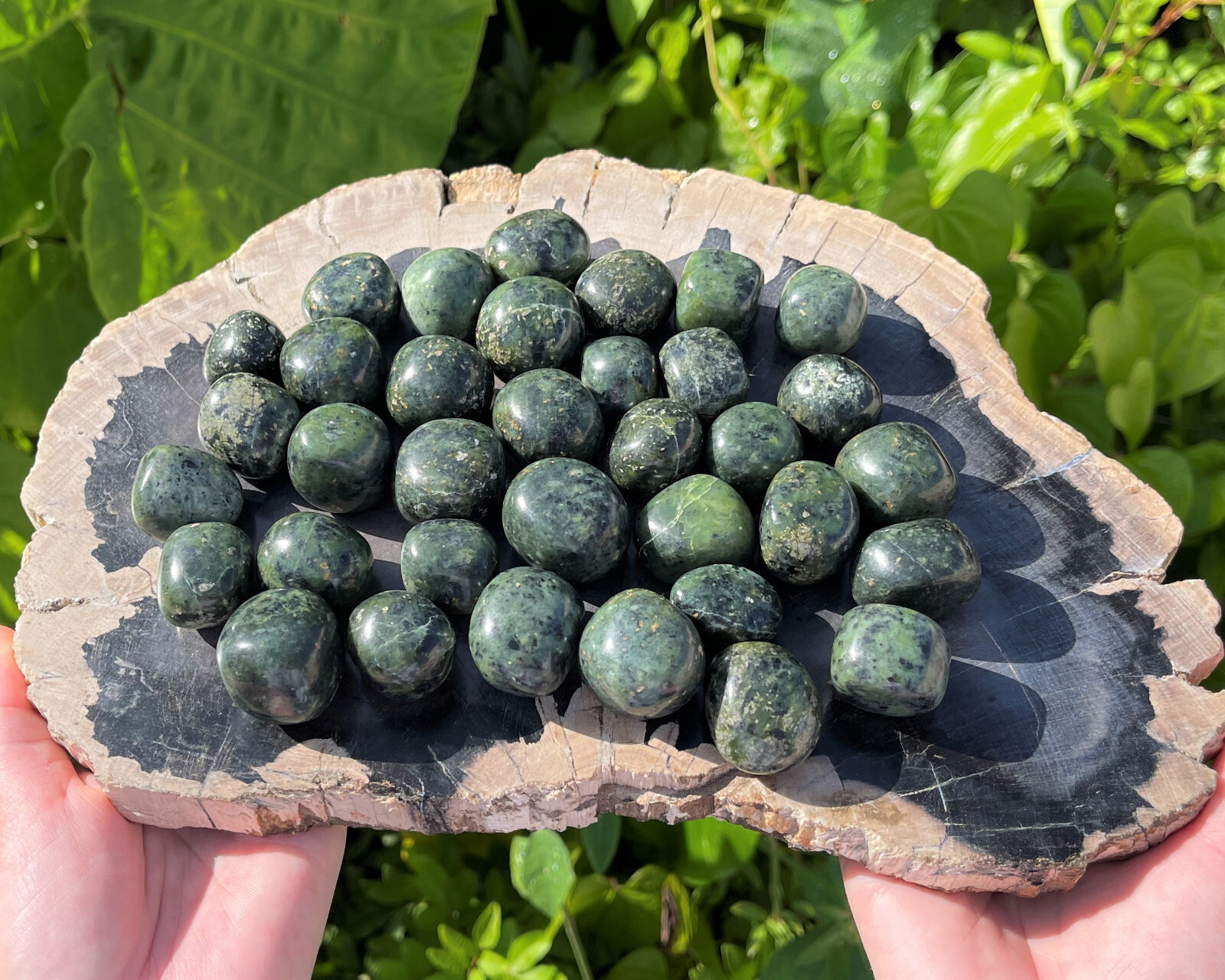 4 oz Nephrite Jade Tumbled Stones: ‘A’ Grade Natural Polished Crystals 1/4 lb
