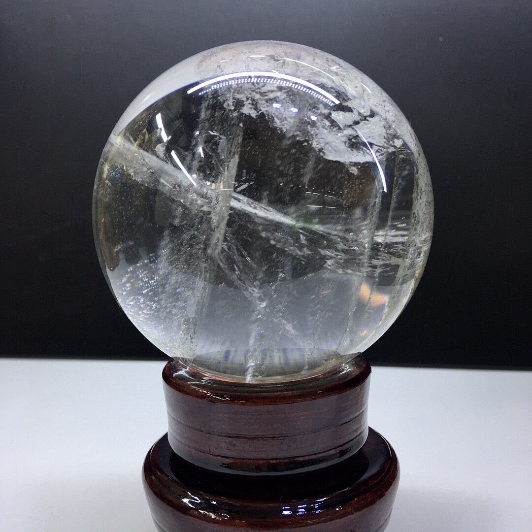 high quality Natural Clear Quartz Ball Crystal Reiki energy Sphere healing 1.9LB