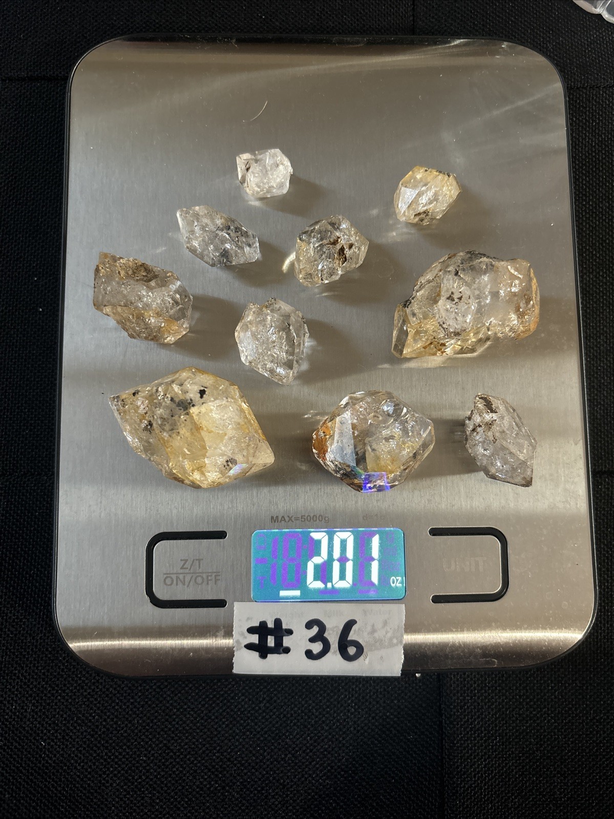 Herkimer Diamond Quartz Crystals Mixed Lot High Quality 10pc 2.01oz Combined