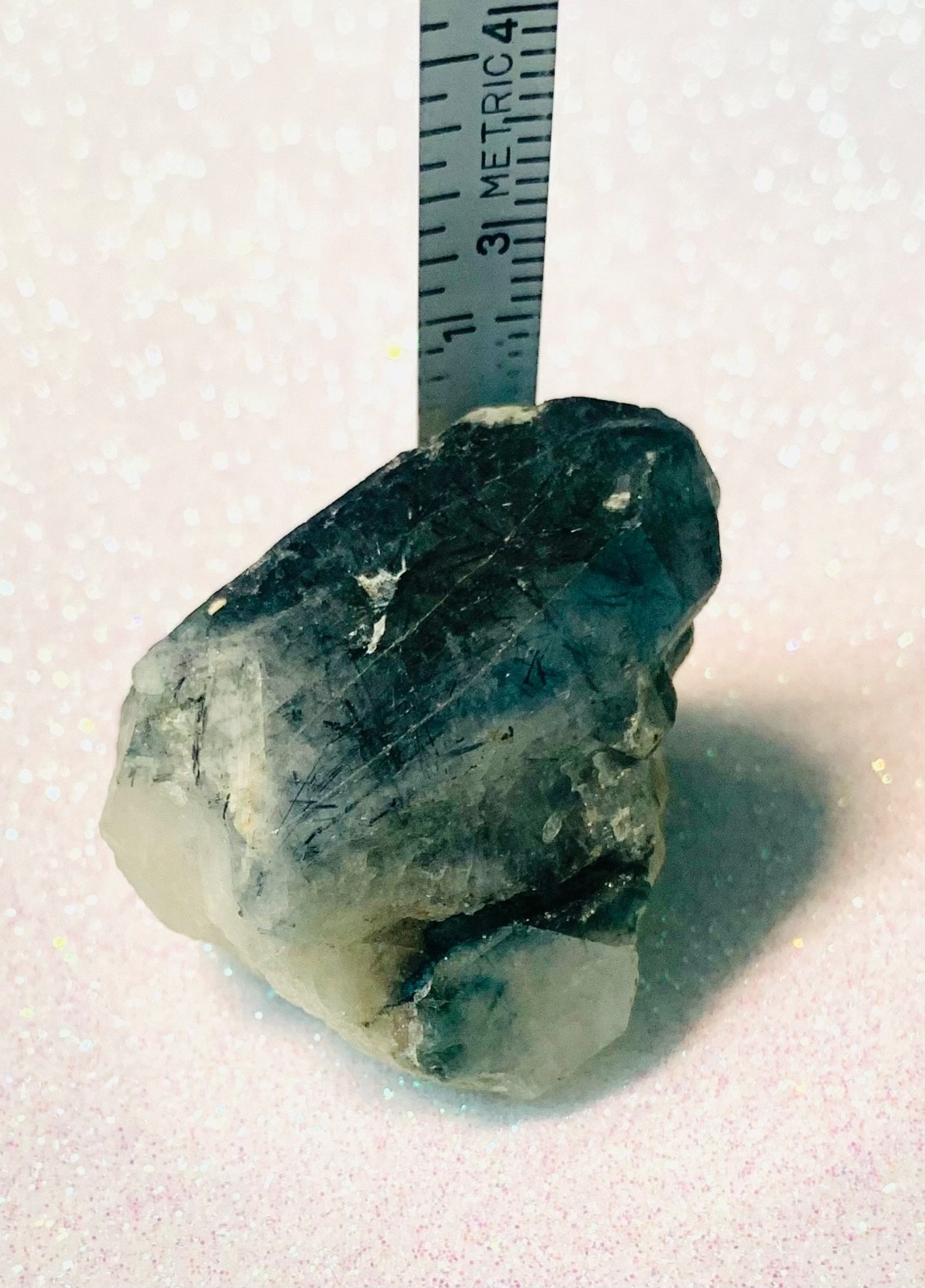 Sapphire BEAUTIFUL BLUE WHITE specimen crystal