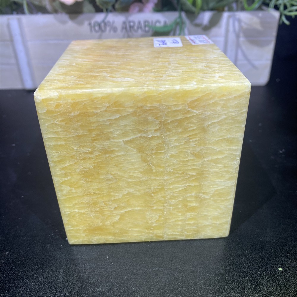 3.1LB 3.1″Natural A+Calcite Cube Statue Crystal Reiki Square Heal Table Decor