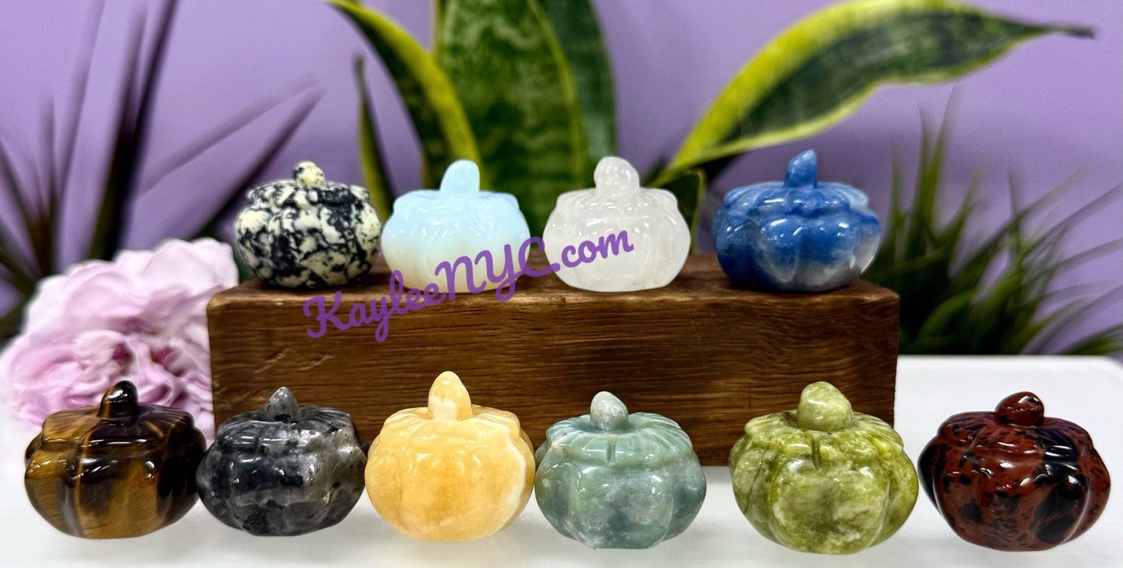 Wholesale Lot 10 Pcs Mixed Crystal Pumpkin Healing Energy