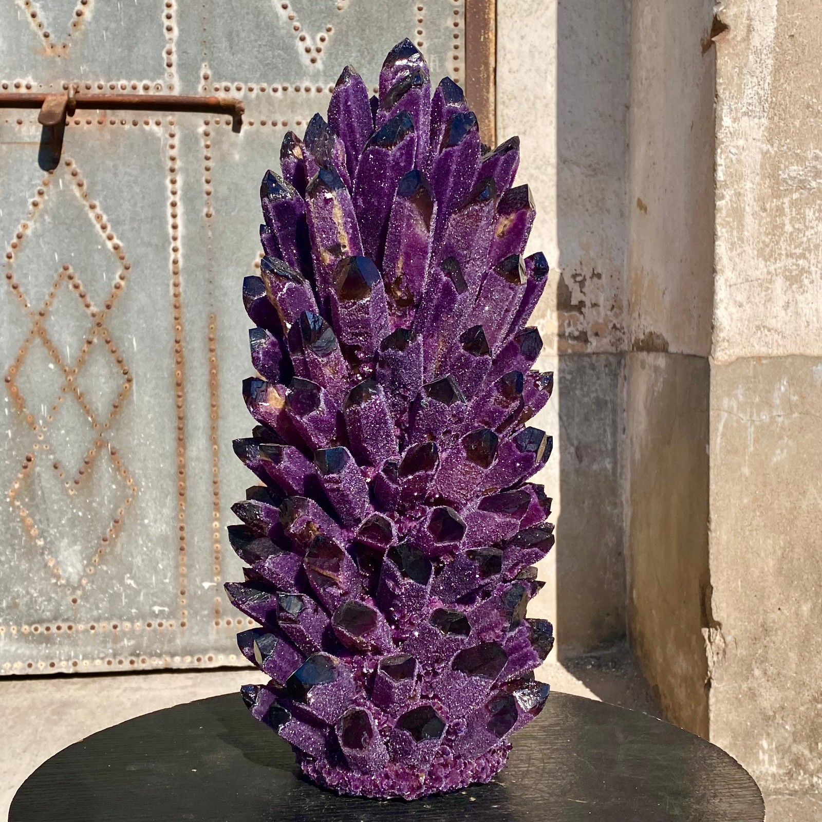 24.8LB New Find purple PhantomQuartz Crystal Cluster MineralSpecimen