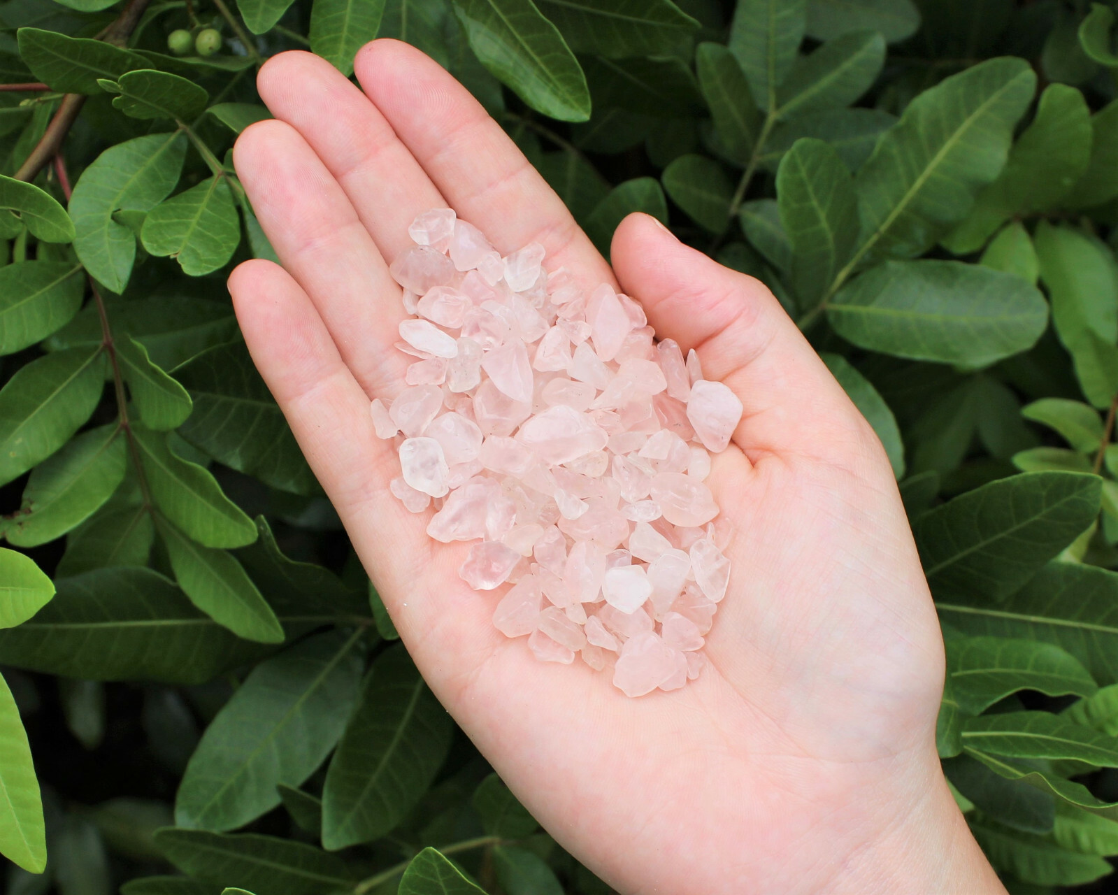 Rose Quartz Semi Tumbled Gemstone Mini Chips 6-8 mm, ‘A’ Grade Wholesale Lots