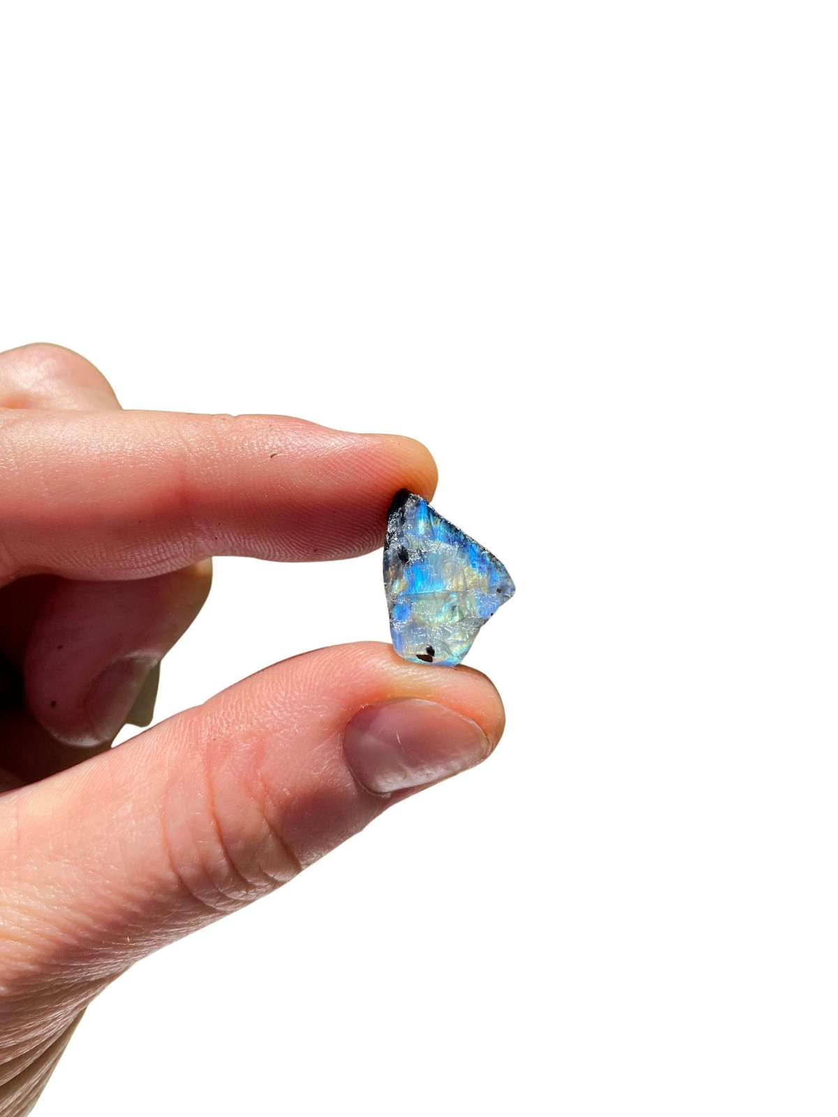 Raw Rainbow Moonstone (Grade AA) Natural Rough Rainbow Moonstone Gemstone