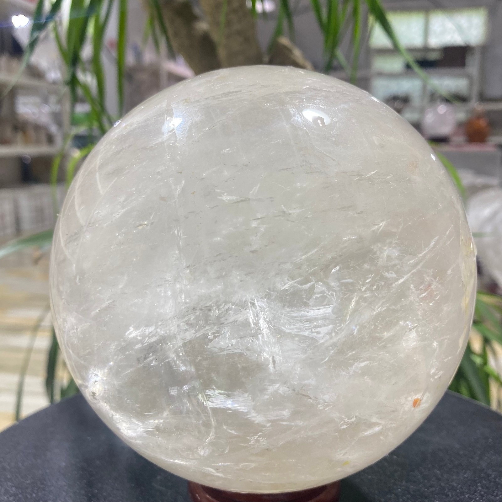 7.05LB white crystal transparent quartz crystal ball Reiki repair