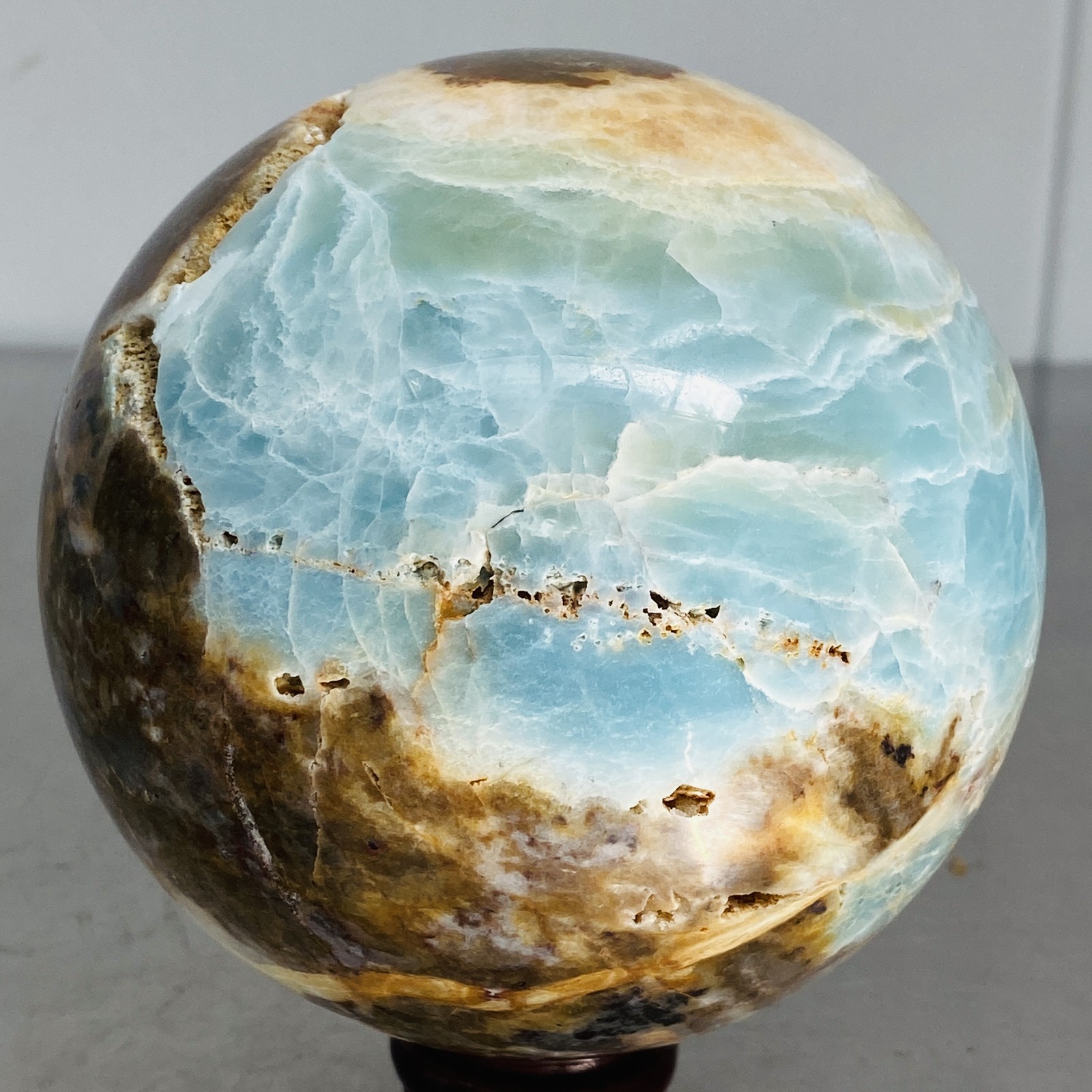 Natural amazon stone quartz ball crystal sphere healing 1760G (3.88LB)