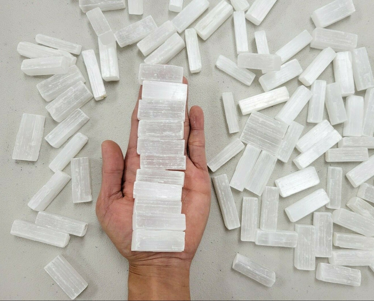 Tiny Selenite Crystal Sticks Pendant Size, Bulk Natural Wands Stones
