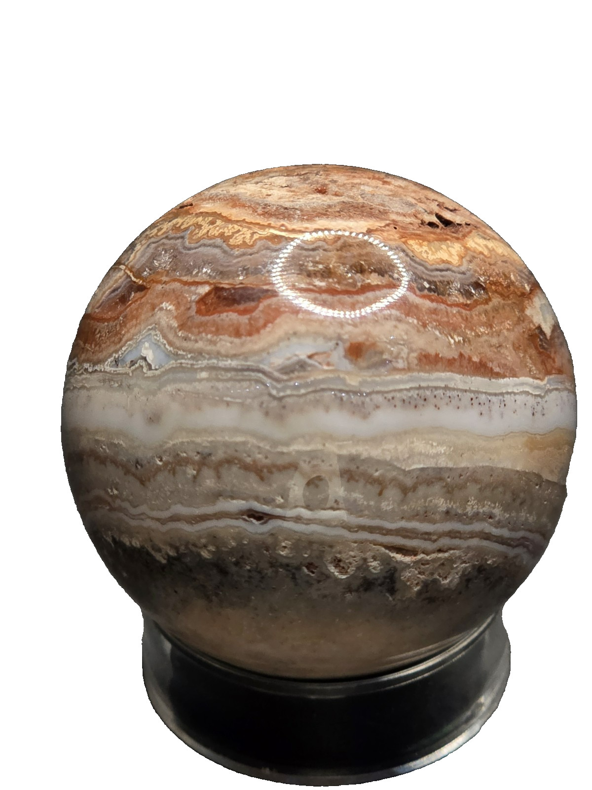 2 Crazy Lace Agate Spheres W/ Druzy 41mm & 40mm