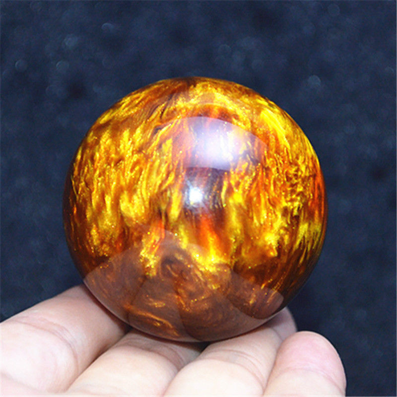 Genuine Golden Black Coral Sea Willow cure the handball Ball 50MM