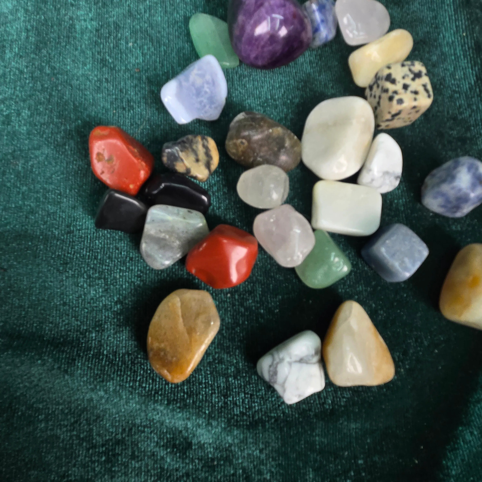 Mixed Tumbled Polished Gemstones Lot .36 oz Natural Stone Rocks Minerals