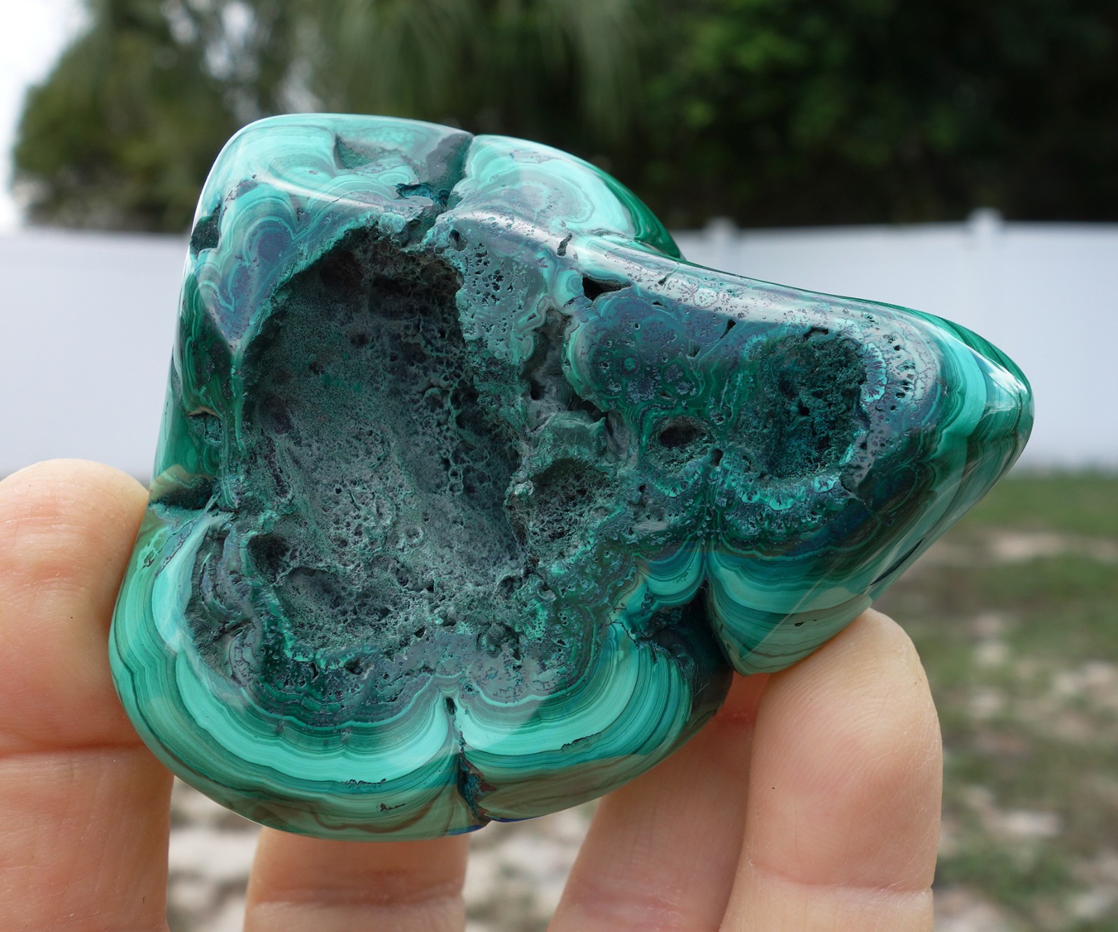 Green MALACHITE Bullseyes Nodule Specimen Crystal Congo South Africa For Sale