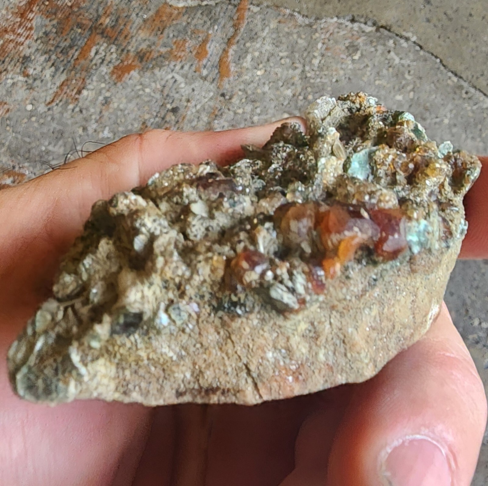 Fine Gemmy Grossular Garnet var Hessonite On Matrix from Italy Ex Kay Robertson