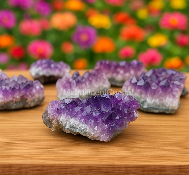 Raw Amethyst Crystal Quartz Geode Cluster Specimens Healing Mini Decor Gifts