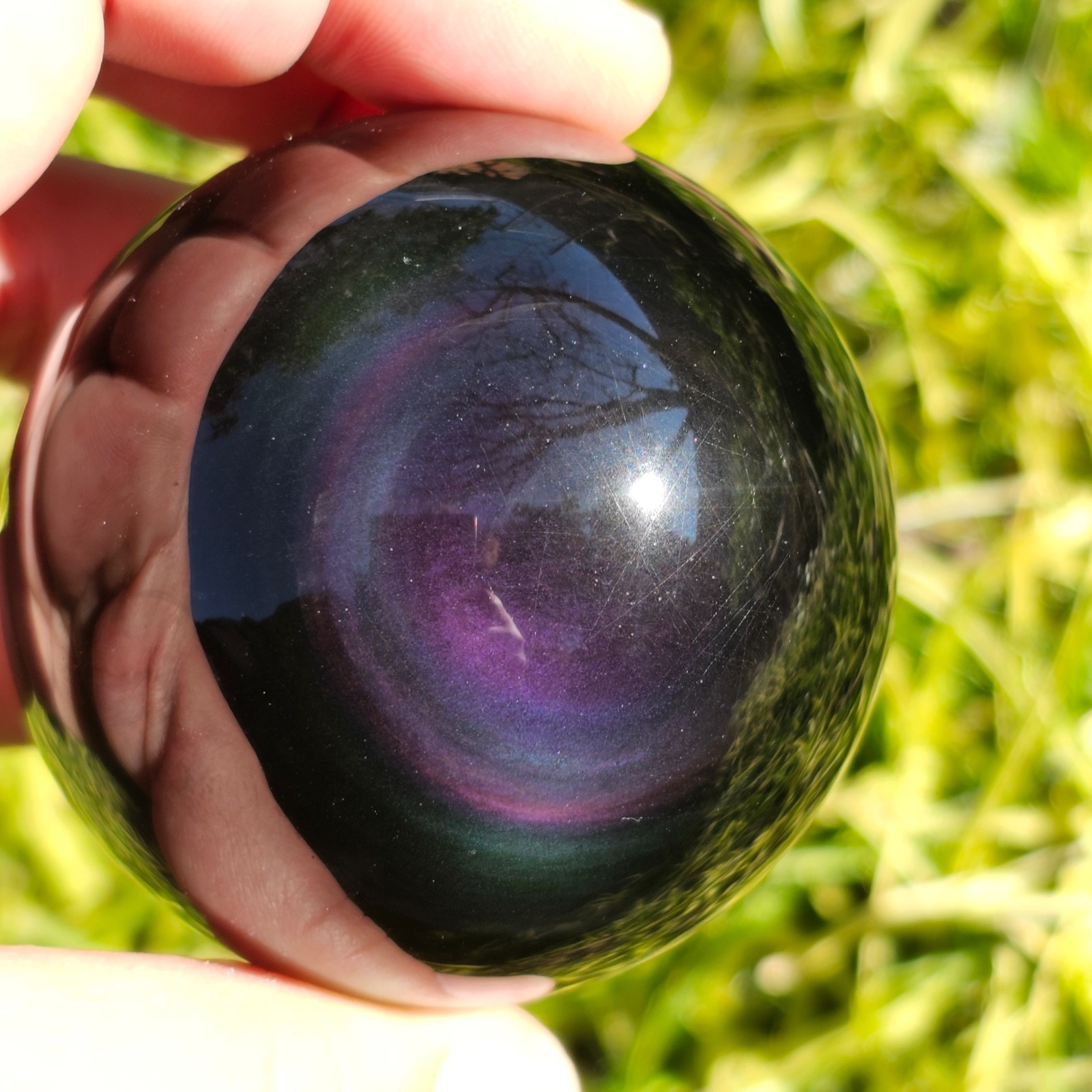 Rainbow Obsidian Sphere | Option C | 6cm | 268g